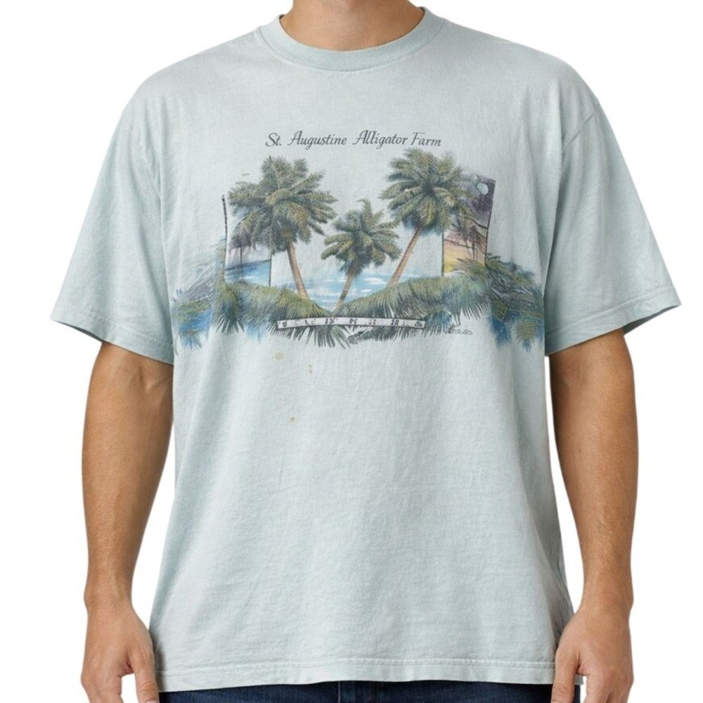 VTG 90s Sansegal St Augustine Alligator Farm T Shirt XL Single Stitch Florida
